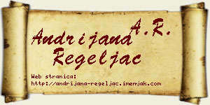 Andrijana Regeljac vizit kartica